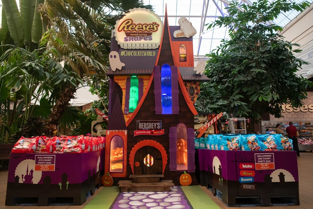 Haunted house with candy display
