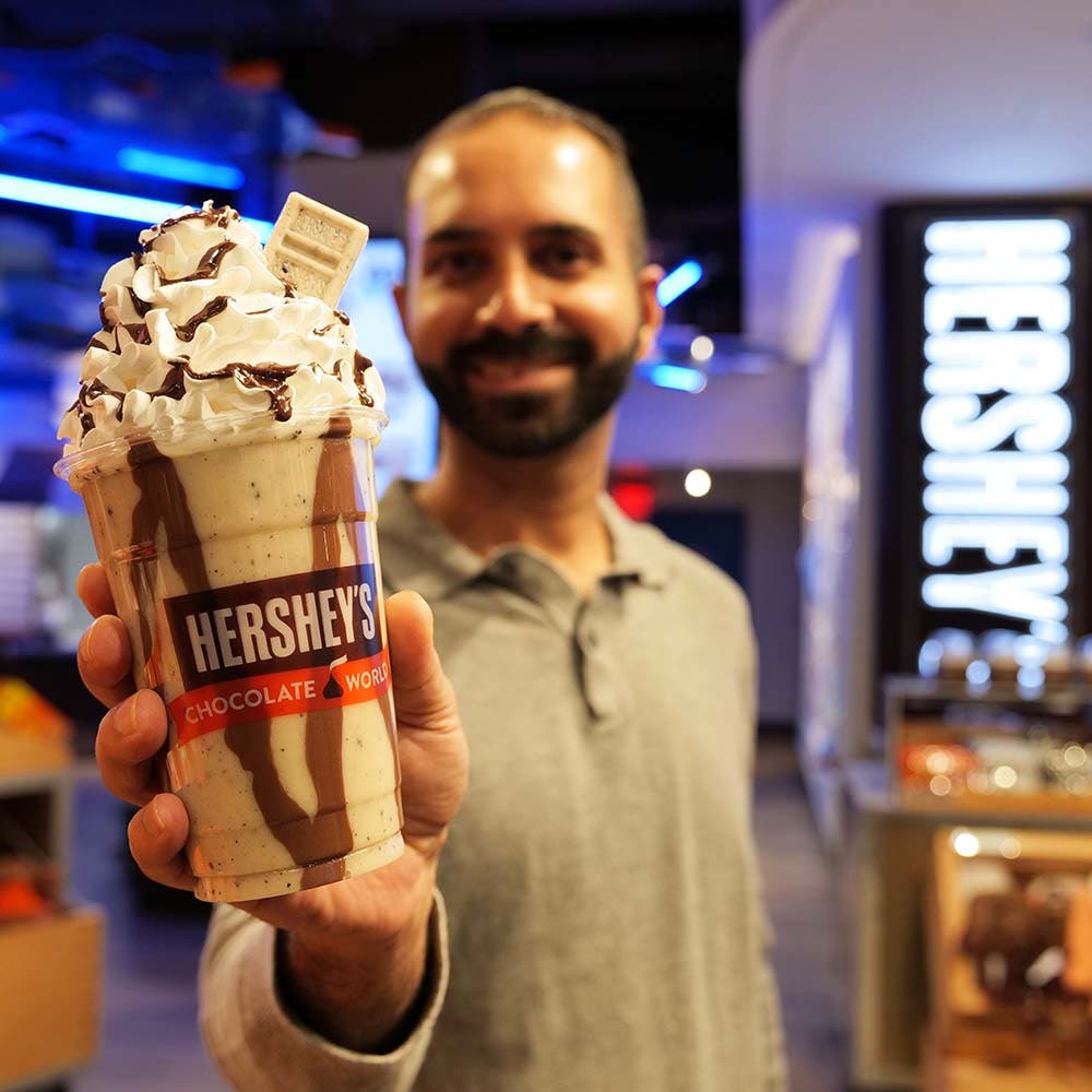 Person Holding a milkshake